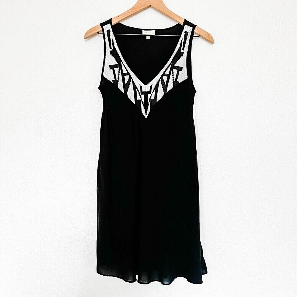 Shoshanna Swimwear Cover Up Dress Sz. Medium‎ Black White